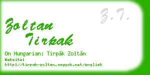 zoltan tirpak business card